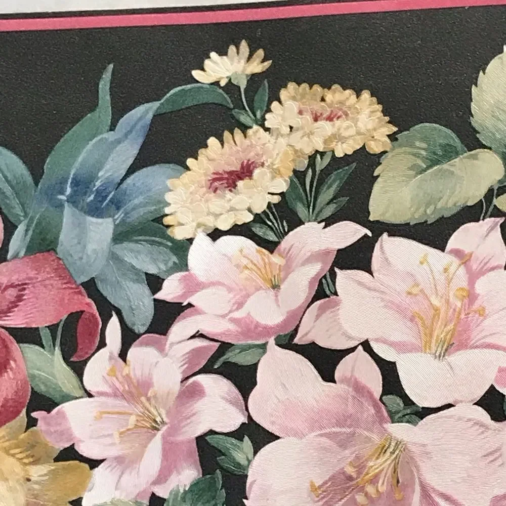 Wall-Tex Multi Color Flower Trim Ready Pasted Vinyl Border Wallpaper 1 Roll
